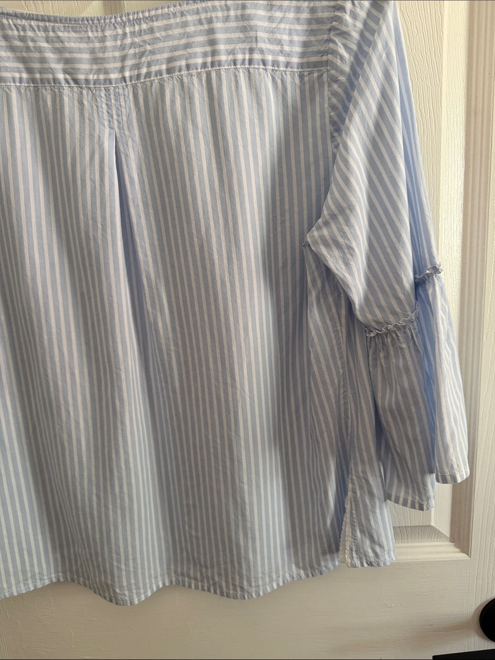 Vineyard Vines Light Blue & White Striped Bell-Sleeve Blouse - Picture 11 of 13